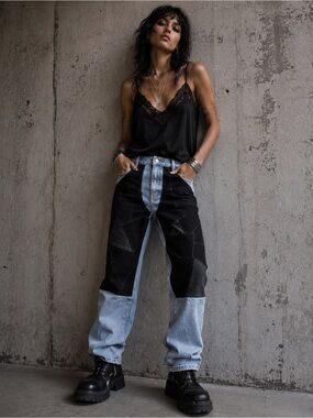Vintage Y2K Patchwork suede Women’s Jeans